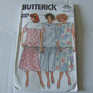 Butterick 3645 maternity dress sewing pattern uncut vintage pregnancy 80s mother